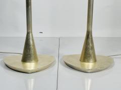  Restoration Hardware Pair of 1950s Style Torchiere Lamps with Silver Leaf - 3108177