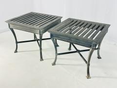  Restoration Hardware Pair of Restoration Hardware Antibes Aluminum Side Tables - 4715602