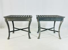  Restoration Hardware Pair of Restoration Hardware Antibes Aluminum Side Tables - 4715603