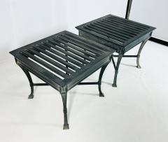  Restoration Hardware Pair of Restoration Hardware Antibes Aluminum Side Tables - 4715607