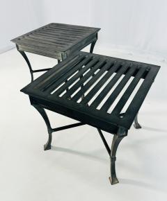  Restoration Hardware Pair of Restoration Hardware Antibes Aluminum Side Tables - 4715608
