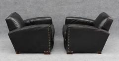  Restoration Hardware Restoration Hardware Leather Library or Lounge Chair Black Leather Brass Studs - 3294172