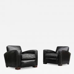  Restoration Hardware Restoration Hardware Leather Library or Lounge Chair Black Leather Brass Studs - 3294687