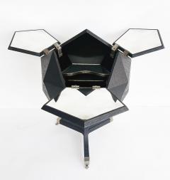  Restoration Hardware Restoration Hardware Sculptural Polyhedron Rolling Bar Cart with Hinged Doors - 4571928