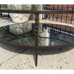  Restoration Hardware Restoration Hardware Wrought Iron Mirror and Glass Oval Cocktail Table - 4333515