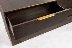 Restoration Hardware Shagreen and Brass Chest of Drawers - 4370289