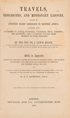  Rev Dr J KRAPF Travels researches and missionary labours by Rev Dr J KRAPF - 3597596