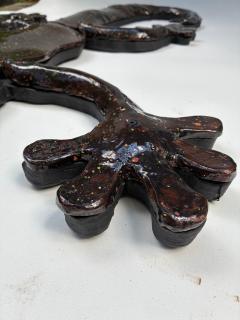  Rexx Fischer Monumental Glazed Ceramic Gecko Wall Sculpture by Rexx Fischer Florida Artist - 4402206