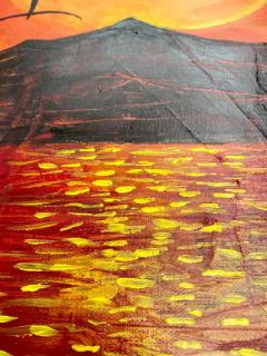  Rexx Fischer Sunset Painting Signed and Dated by Rexx Fischer - 3604735
