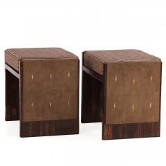  Ria Youri Augousti Pair of shagreen covered stools by R Y Augousti Paris - 4684300