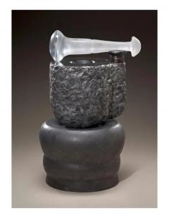  Richard A Hirsch Richard Hirsch Black Marble Mortar and Glass Pestle Sculpture 2006 2010 - 3541539