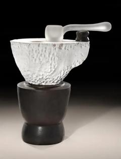  Richard A Hirsch Richard Hirsch Ceramic Altar Bowl with Blown Glass Ladle Sculpture 3 2020 - 3541505
