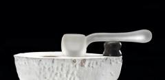  Richard A Hirsch Richard Hirsch Ceramic Altar Bowl with Blown Glass Ladle Sculpture 3 2020 - 3541506