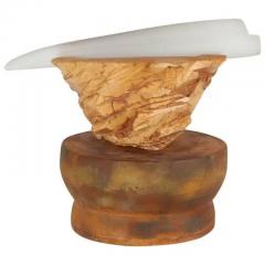  Richard A Hirsch Richard Hirsch Ceramic Altar Bowl with Blown Glass Weapon 2002 - 3541389