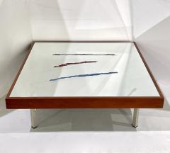  Rimadesio 1970s Italian Post Modern Pair of Mirrored Cherry Wood Eglomise Coffee Tables - 3502103