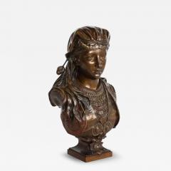  Rimbez C An Exquisite French Multi Patinated Orientalist Bronze Bust of Beauty - 3884005