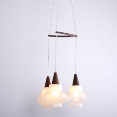  Rispal Rispal Three Glass Shade Pendant Lamp France 1950s - 551523