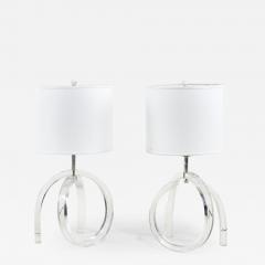 Ritts Co Shirley Herb Ritts Pair Lucite Pretzel Table Lamps Herb Ritts Astrolite 1960 - 2360214