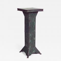  Riviere Studios Art Nouveau Patinated Metal Filigree Pedestal - 471971