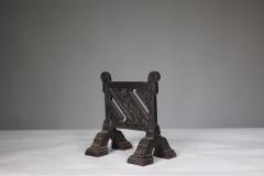  Robbins Co Robbins and Co Henry Jeckyll attr A pair of Anglo Japanese cast iron fire dogs  - 4188764