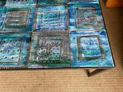  Robert Jean Cloutier Ceramic blue coffee table by Cloutier France 1960s - 4363581