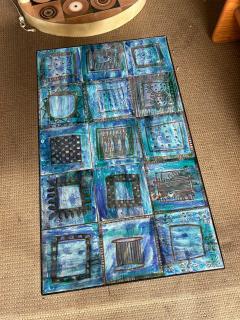  Robert Jean Cloutier Ceramic blue coffee table by Cloutier France 1960s - 4363585