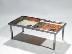  Robert Jean Cloutier French Robert and Jean Cloutier ceramic coffee table 1950s - 993032