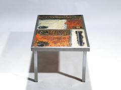  Robert Jean Cloutier French Robert and Jean Cloutier ceramic coffee table 1950s - 993033