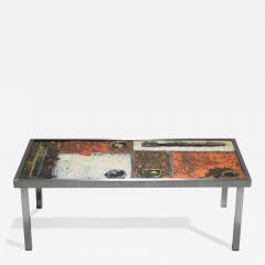  Robert Jean Cloutier French Robert and Jean Cloutier ceramic coffee table 1950s - 997418