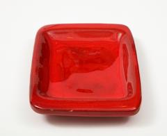  Robert Jean Cloutier Jean Robert Cloutier Red Ceramic Dish France c 1950 - 1901156