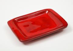  Robert Jean Cloutier Jean Robert Cloutier Red Ceramic Dish France c 1950 - 1901157