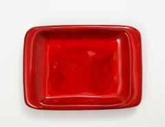  Robert Jean Cloutier Jean Robert Cloutier Red Ceramic Dish France c 1950 - 1901161