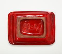  Robert Jean Cloutier Jean Robert Cloutier Red Ceramic Dish France c 1950 - 1901162