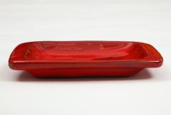  Robert Jean Cloutier Jean Robert Cloutier Red Ceramic Dish France c 1950 - 1901163