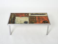  Robert Jean Cloutier Robert and Jean Cloutier ceramic steel coffee table 1950s - 2987870