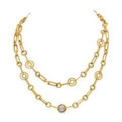  Roberto Coin ROBERTO COIN 18K YELLOW GOLD 30 INCHES LONG TWISTED LINK NECKLACE - 3467146