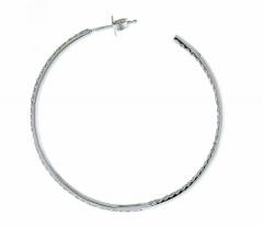  Roberto Coin ROBERTO COIN LARGE DIAMOND HOOP EARRINGS - 3303669