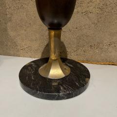  Roberto Mito Block 1960s Modernism Table Lamps Gold Black Goblet Round Marble Base Mexico - 2638129