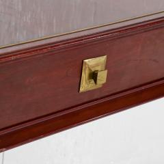  Roberto Mito Block Roberto Mito Block Refined Mahogany Wall Console Desk Brass Pulls 1940s - 1977950