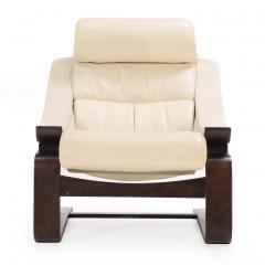  Roche Bobois A Pair of French Leather Cantilevered Lounge Chairs C 1970 Roche Bobois  - 4377685