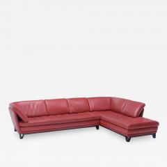  Roche Bobois A Roche Bobois Cinnamon Brown Leather Sectional Sofa designed by Philippe Bouix  - 3241058