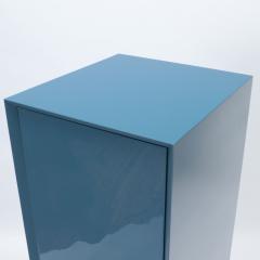  Roche Bobois A Roche Bobois painted blue wood cabinet having a single textured laminate door  - 2683700