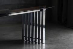  Roche Bobois Mid Century Chrome Dining Table for Roche Bobois France 1970s - 3949979