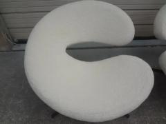  Roche Bobois Pair of French Modernist Sculptural Swivel Chairs by Roche Bobois - 3638292