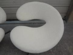  Roche Bobois Pair of French Modernist Sculptural Swivel Chairs by Roche Bobois - 3638295