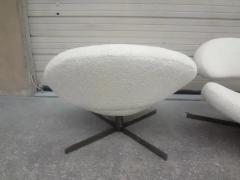  Roche Bobois Pair of French Modernist Sculptural Swivel Chairs by Roche Bobois - 3638350