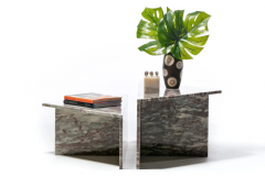  Roche Bobois Post Modern Norwegian Fauske Marble Two Piece Sculptural Coffee Table - 2709512
