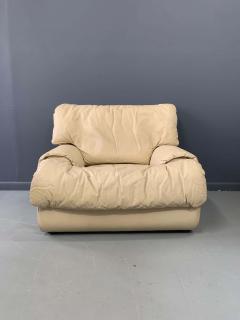  Roche Bobois Postmodern 1980s Lounge Chair by Roche Bobois in Soft Leather - 1946050