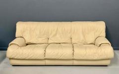  Roche Bobois Postmodern 1980s Sofa by Roche Bobois in Draped Soft Leather - 1946048