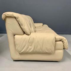  Roche Bobois Postmodern 1980s Sofa by Roche Bobois in Draped Soft Leather - 1946057